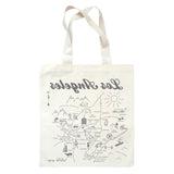 Los Angeles Metallic Map Tote