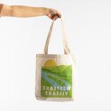 Westlake Village Tote, person holding it by handles